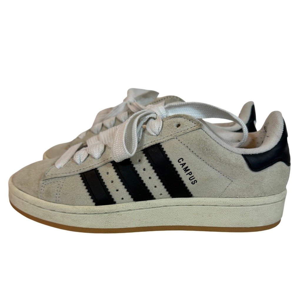 Adidas Campus 00s Crystal White Core Black Suede Sneakers Womens 6.5